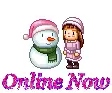 Snowman with girl ~ oni