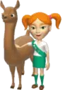 girl and llama
