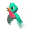 green bird
