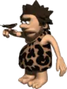 cave man with butterfly