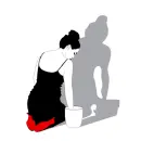 lady trying to wash herself away