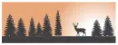 FOREST BANNER WITH DEER WALKING