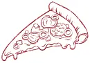 a slice of pizza
