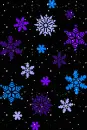 Purple & blue snowflake background