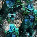 snowy steampunk cluster background 
