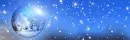 Beautiful Blue Ornament Banner With Animated Snowfall