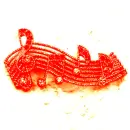 WaveOnWaveRedGoldMusicNotes