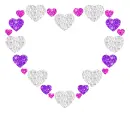 heart with contour of hearts