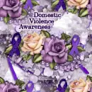 Domestic Violence Awareness Seamless Background