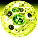 Disco Made Of Peridot Stone With Sapphire