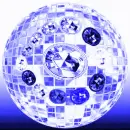 Disco Made Of Sapphire Stone With Opal