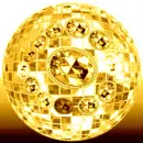 Disco Made Of Citrine Stone With Turquoise