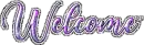 Multi Color Welcome Glitter