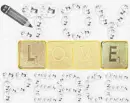 Pencil Revolution In Gold Scrabble Tiles 