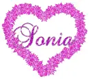 Sonia - heart with flowers