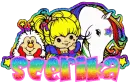 Rainbow Brite Glitter Tag