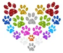 heart with paw prints
