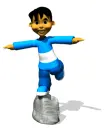 boy teetering
