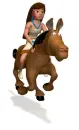 native american woman on horseback
