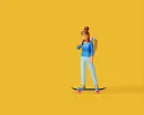 woman with skateboard