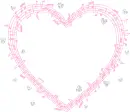 musical notes and hearts