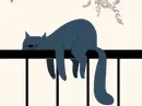 blue cat sleeping