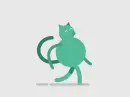 green cat