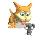 cat with mouse