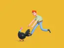 turkey chasing