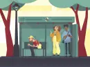 waiting for bus