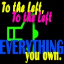to the left..