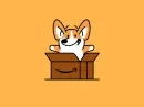 dog in box
