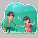 dancing in rain