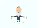 old man with skipping-rope