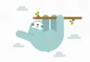 waving blue sloth