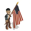 old man with flag
