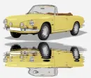 yellow cabrio