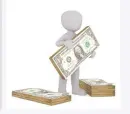 Stickman with money