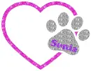 Sonia - heart and paw print