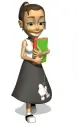 girl with books