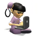 girl with laptop