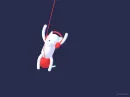 white cat dancing