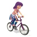 girl in bicycle