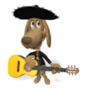dog with guitar
