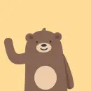 bear waving