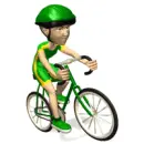 green bicycle
