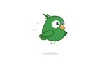green bird
