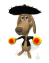 dog with rattle