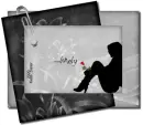 Girl - Black - Lonely - Red Rose