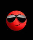 red smiley with sunglasses